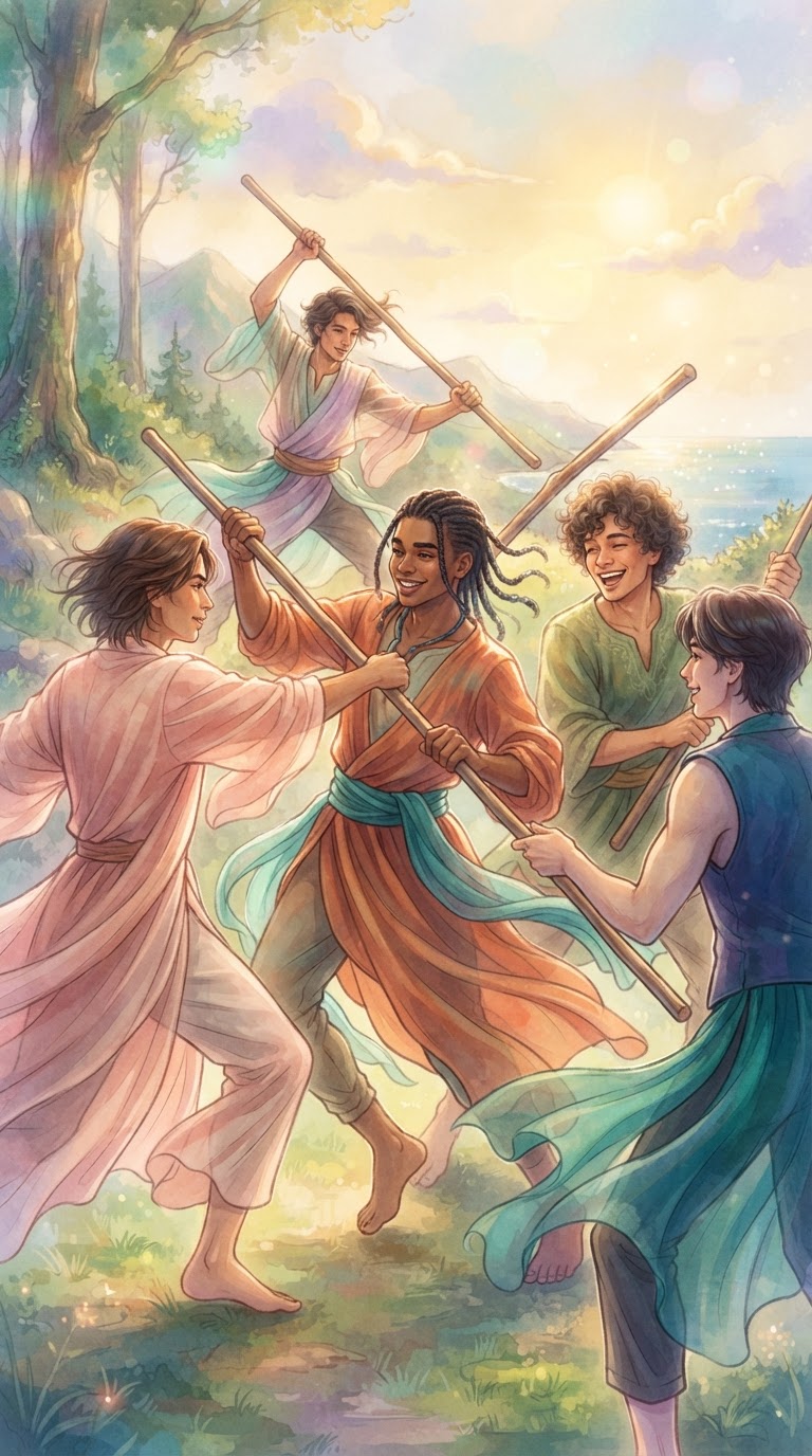 Five of Wands tarot card