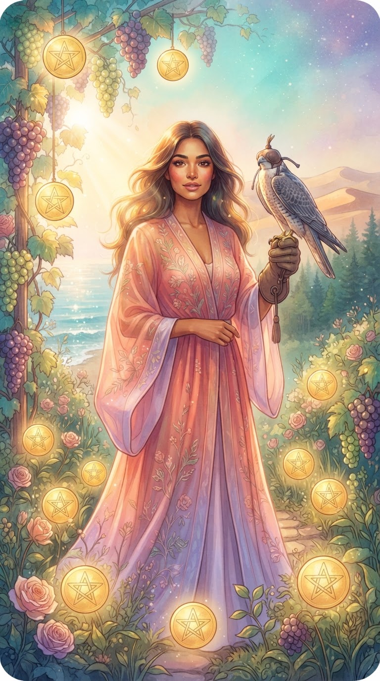 Nine of Pentacles tarot card