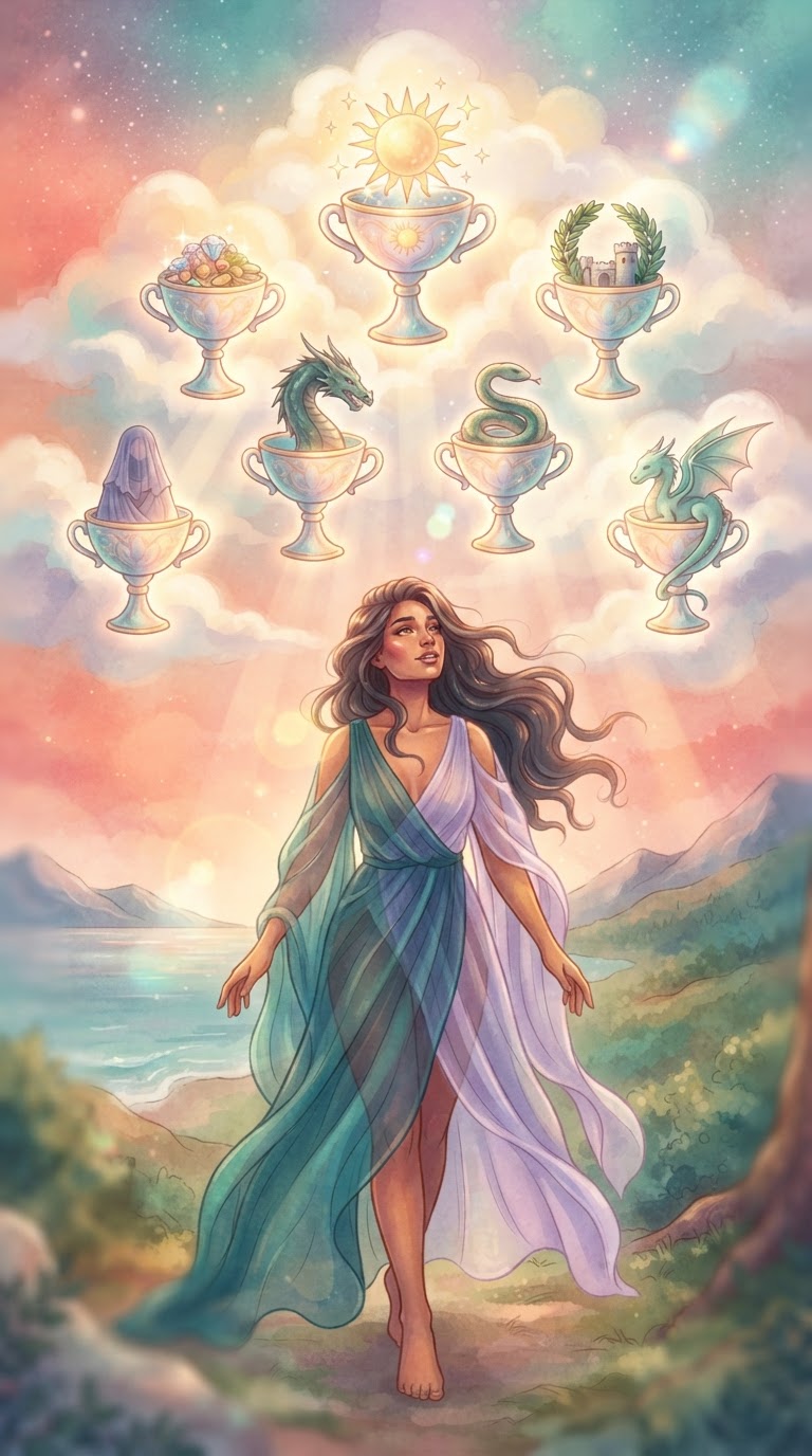 Seven of Cups tarot card