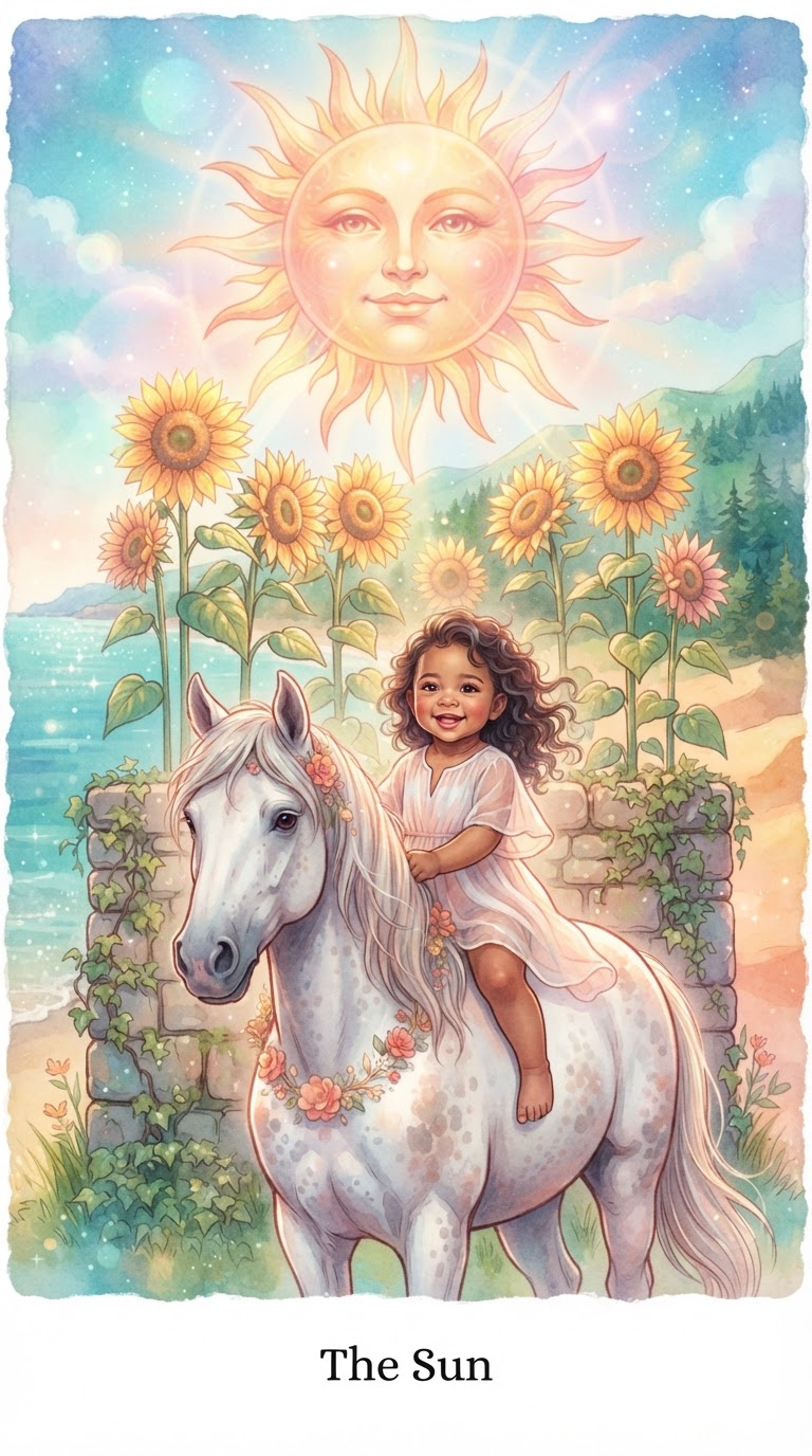The Sun tarot card